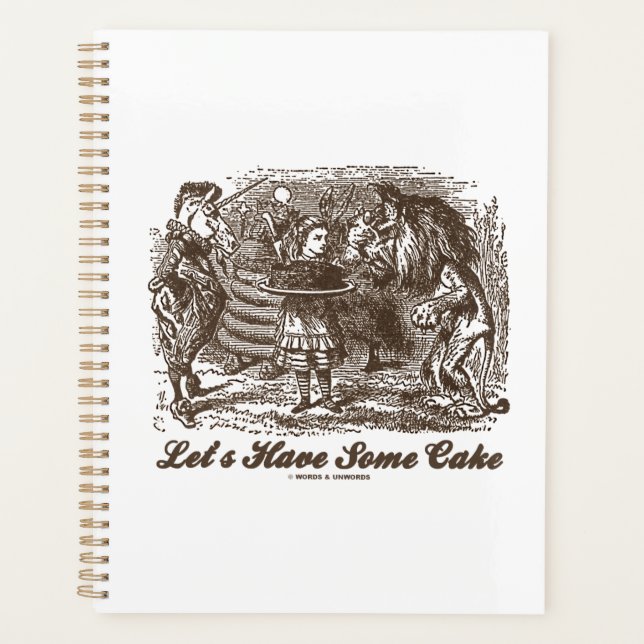 Let's Have Some Cake Alice Unicorn Lion Wonderland Planner (Front)