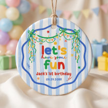 Let's have some Fun Boy Birthday Favour Tags