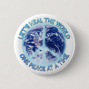 Let's heal the World 2 Inch Round Button