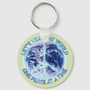 Let's heal the World Sticker Keychain