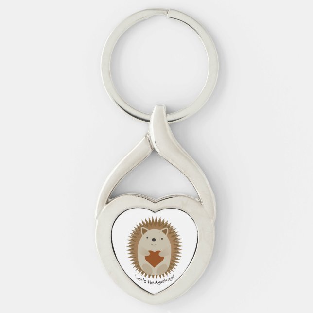 Lets Hedgehug Hegehog Keychain (Front)