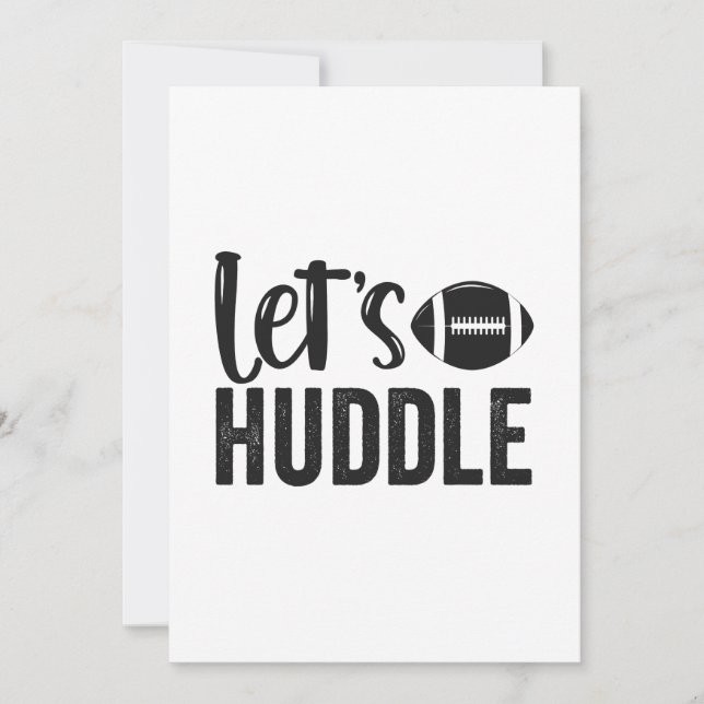 Let's Huddle Funny Fantasy Football Rugby Sport   Invitation (Front)