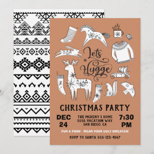 Let's Hygge Cozy Winter Christmas Party Invitation
