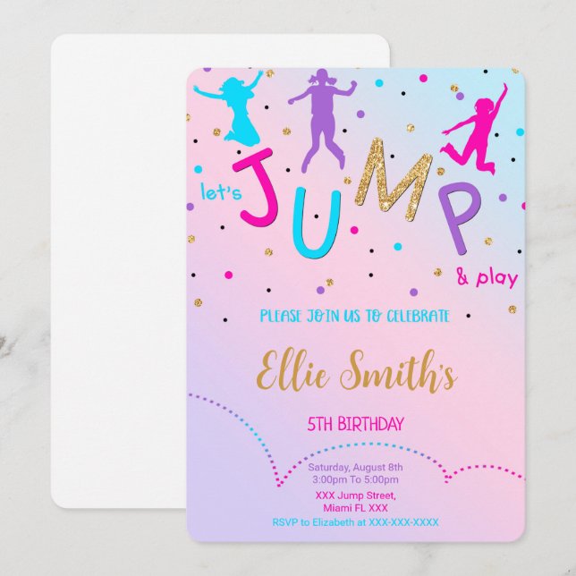 Let's Jump Invitation (Front/Back)