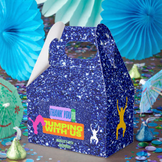 Let's Jump Party Bounce Neon Trampoline Park Favor Box