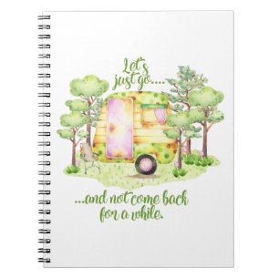 "Let's just go" - Retro Camper Caravan Notebook