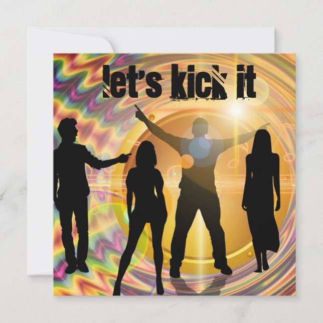 "Let's Kick It" Birthday Invitation (Front)