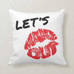 Let's Kiss / Let's Make Out Throw Pillow