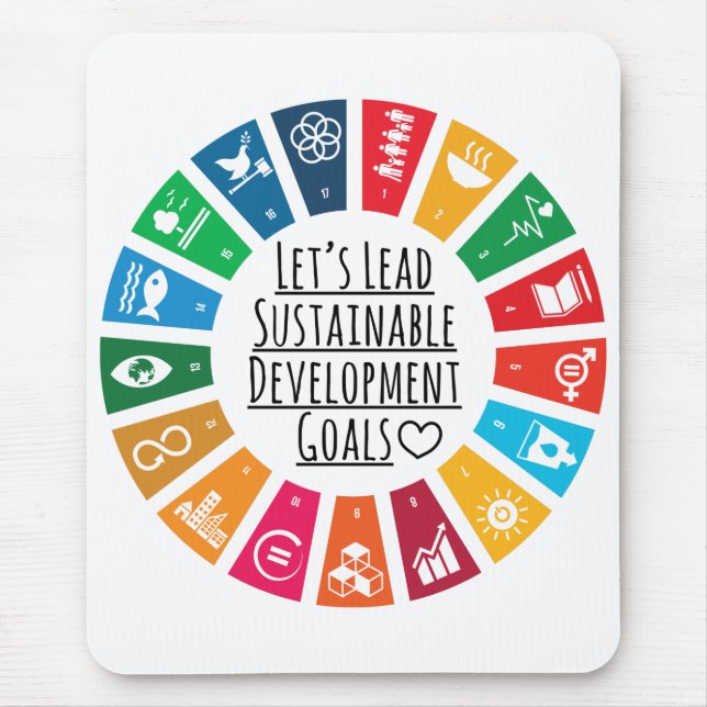 Let's Lead UN SDG Sustainable Development Goals Mouse Pad (Front)