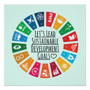 Let's Lead UN SDG Sustainable Development Goals Poster