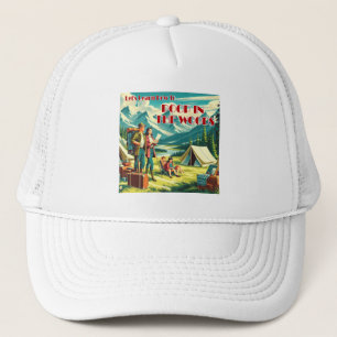 Let's Learn How To Poop In The Woods Camping Trucker Hat