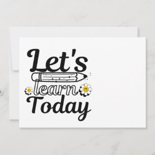 Let's Learn Today Teacher Holiday Card
