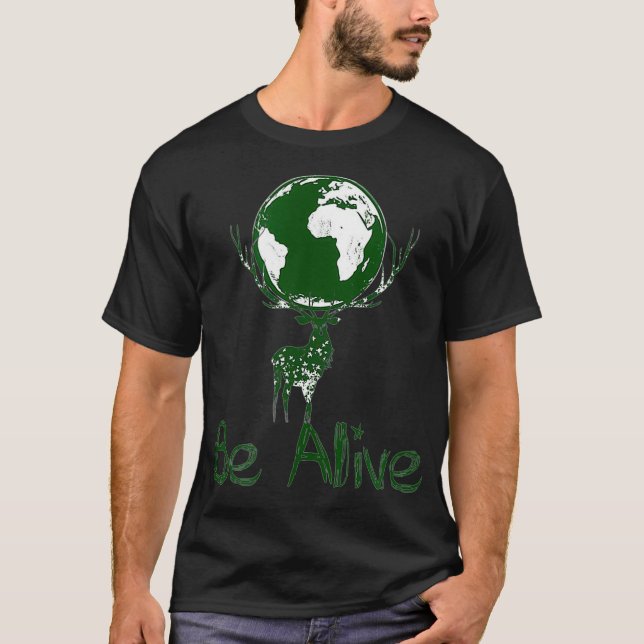Lets live green and protect the environment T-Shirt (Front)