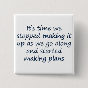 Let's make a plan (sq) 2 inch square button