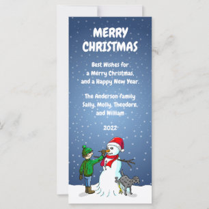 Let's make a Snowman Christmas Card