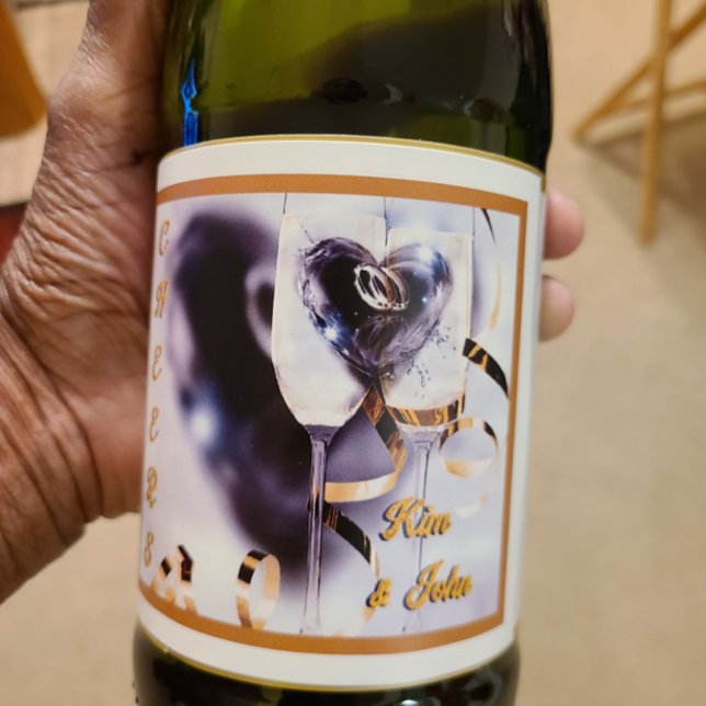 Let's Make A Toast! Cheers! Sparkling Wine Label (You can customize these labels to fit your special needs.)