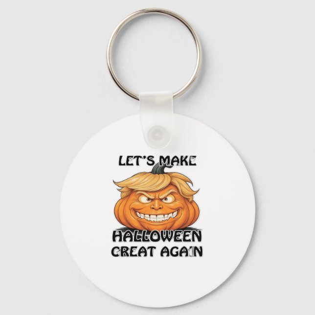 Let's Make Halloween Great Again Classic Keychain (Front)