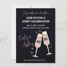 "Let's Make It a Double" Birthday Party Invitation