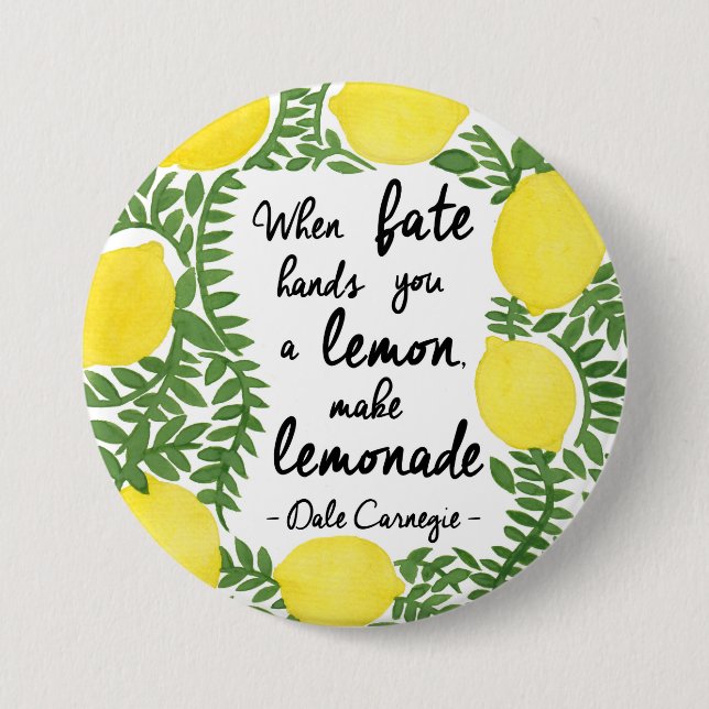 Let's Make Lemonade 3 Inch Round Button (Front)
