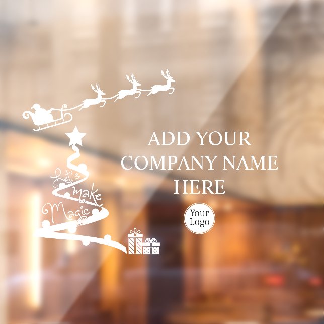 Let's Make Magic Christmas Store Logo Window Cling (Sheet 2)