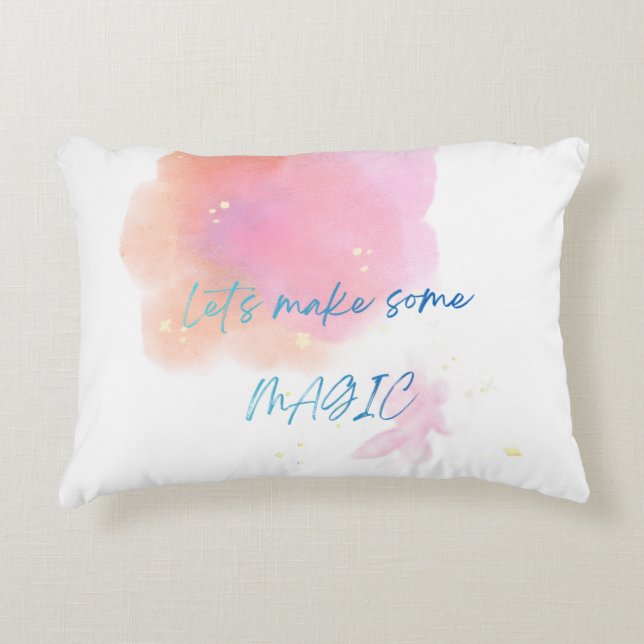 Let's Make Some Magic Fleece Blanket | Cozy Inspir Accent Pillow (Front)