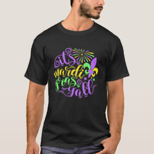 Let's Mardi Gras 2022 Y'all Galveston Funny Beads T-Shirt