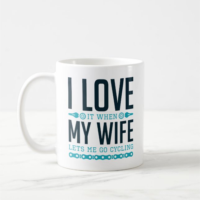 Lets Me Go Cycling Coffee Mug (Left)