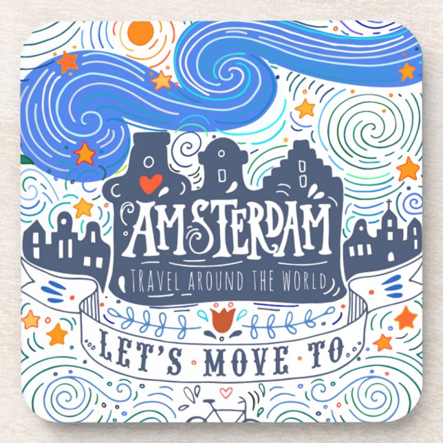 Let's Move To Amsterdam Coaster (Front)
