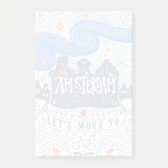 Let's Move To Amsterdam Post-it Notes (Front)