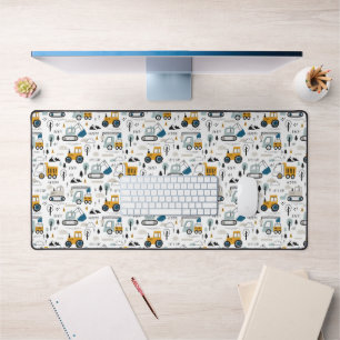 Let's Move Vehicle Pattern Desk Mat