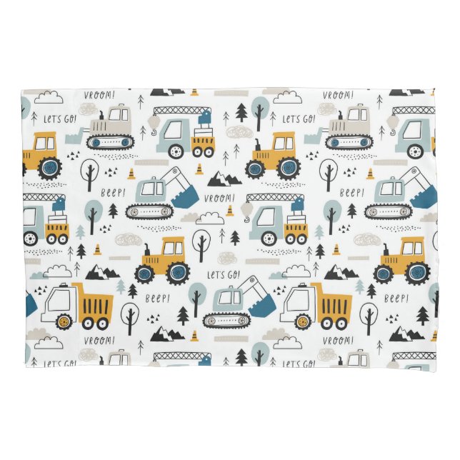 Let's Move Vehicle Pattern Pillowcase (Front)