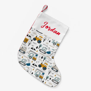 Let's Move Vehicle Pattern Small Christmas Stocking