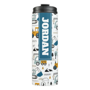 Let's Move Vehicle Pattern Thermal Tumbler