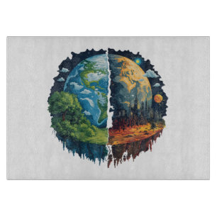 Lets not kill the planet cutting board