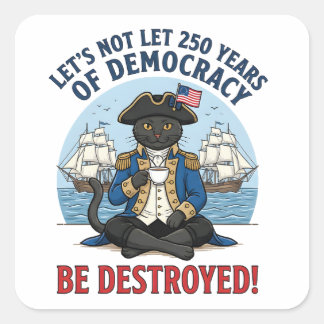 Let's Not Let 250th Years Of Democracy 4th of july Square Sticker