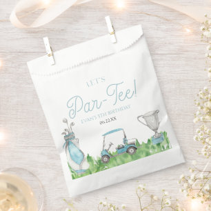 Let's Par-Tee Blue Golf Birthday Party Favour Bag