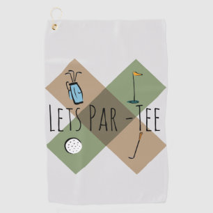 Let's Par Tee Funny Golf Humour Towel
