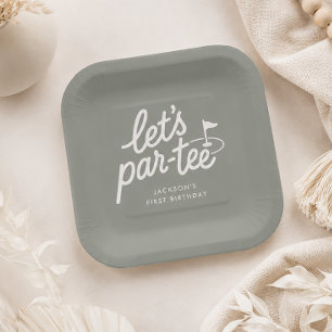 Lets Par-tee Golf 1st Birthday Paper Plate