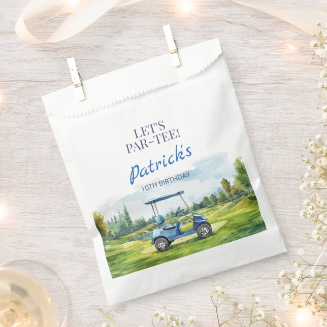 Let's Par-Tee Golf Any Age Birthday Favour Bag (Clipped)