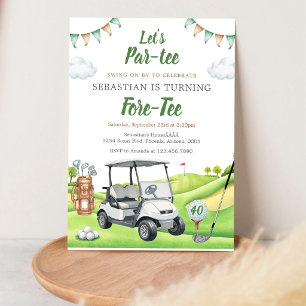 Let's Par Tee Golf Birthday Invitation