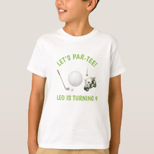 Let's Par-Tee Golf Kids Birthday T-Shirt