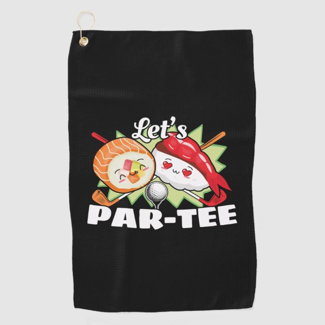 Lets Par Tee Golf Pun - Golfing Party Golf Towel (Front)