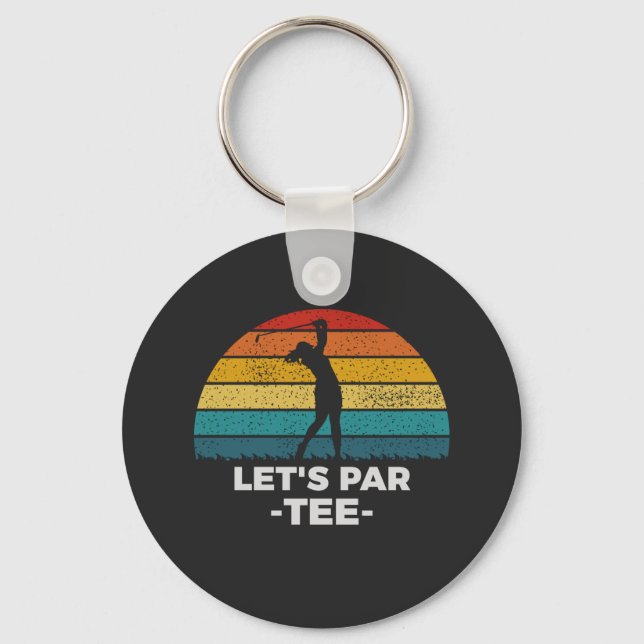 let's par tee keychain (Front)
