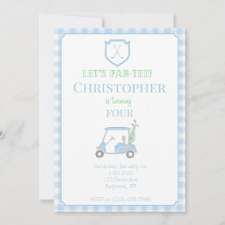 Let's Par-Tee Kids Birthday Invitation