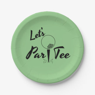 Let's Par Tee Paper Plate