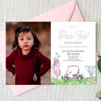Let's Par-Tee! Pink Golf Picture Birthday Party