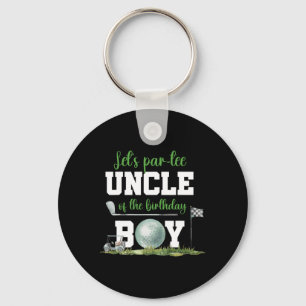 Let's Par-tee Uncle Of The Birthday Boy Funny Golf Keychain