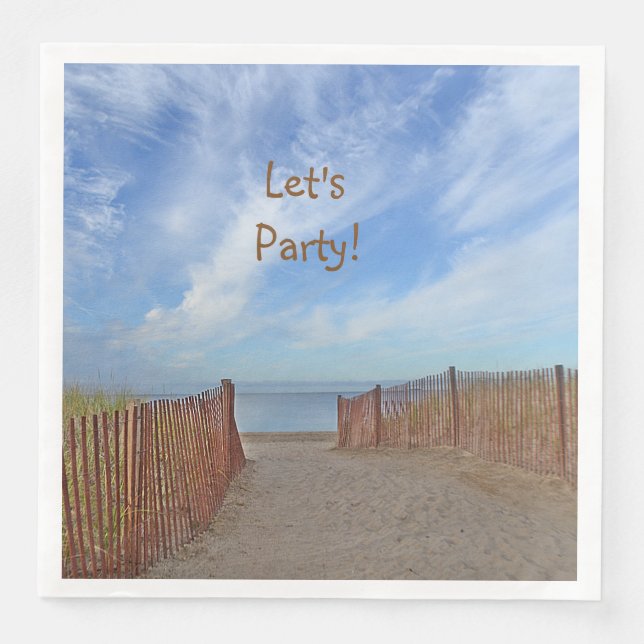 Let's Party Beach Napkin (Front)