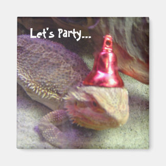Let's Party Bearded Dragon Magnet