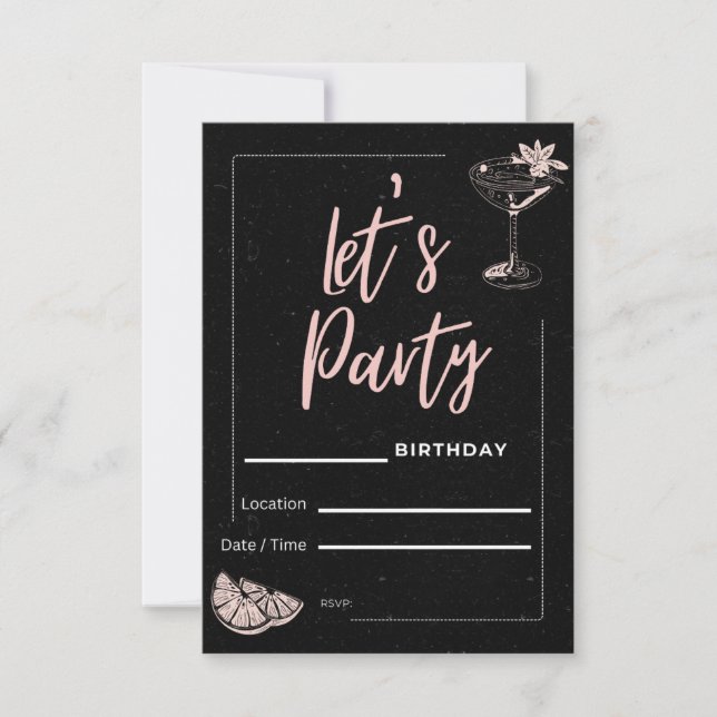 Let's Party! Birthday Invitations (Front)